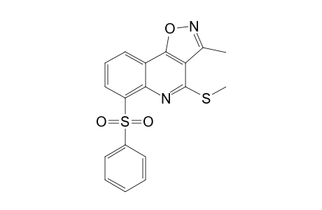 3-Methyl-4-methylsulfanyl-6-(phenylsulfonyl)-[1,2]oxazolo[4,5-c]quinoline