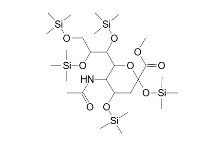 Methyl 5-[(acetyl)amino]-2,4-bis(trimethylsilyloxy)-6-[(1',2',3'-tris(trimethylsilyloxy)propyl]pyran-2-carboxylate