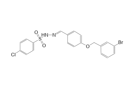 N'-((E)-{4-[(3-bromobenzyl)oxy]phenyl}methylidene)-4-chlorobenzenesulfonohydrazide