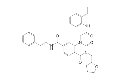 1-quinazolineacetamide, N-(2-ethylphenyl)-1,2,3,4-tetrahydro-2,4-dioxo-7-[[(2-phenylethyl)amino]carbonyl]-3-[(tetrahydro-2-furanyl)methyl]-