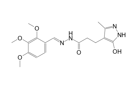 1H-pyrazole-4-propanoic acid, 5-hydroxy-3-methyl-, 2-[(E)-(2,3,4-trimethoxyphenyl)methylidene]hydrazide