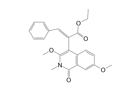 4-Isoquinolineacetic acid, 1,2-dihydro-3,7-dimethoxy-2-methyl-1-oxo-.alpha.-(phenylmethylene)-, ethyl ester, (E)-