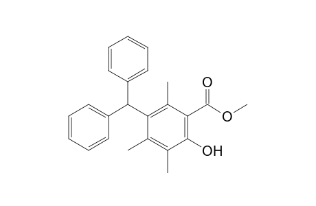Methyl 3-diphenylmethyl-6-hydroxy-2,4,5-trimethylbenzoate