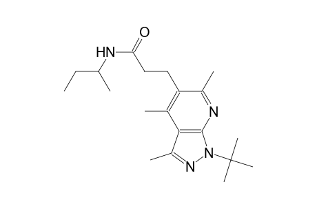 1H-pyrazolo[3,4-b]pyridine-5-propanamide, 1-(1,1-dimethylethyl)-3,4,6-trimethyl-N-(1-methylpropyl)-