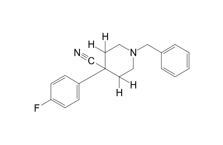 1-benzyl-4-(p-fluorophenyl)isonipecotonitrile