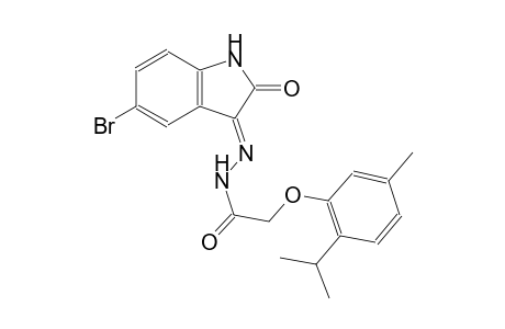 N'-[(3E)-5-bromo-2-oxo-1,2-dihydro-3H-indol-3-ylidene]-2-(2-isopropyl-5-methylphenoxy)acetohydrazide