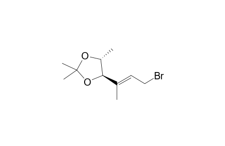 (E)-(4R,5R)-1-Bromo-4,5-(isopropylidenedioxy)-3-methyl-2-hexene