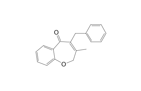 1-Benzoxepin-5(2H)-one, 3-methyl-4-(phenylmethyl)-