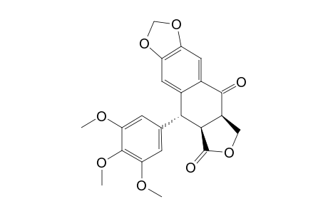 (5aR,8aS,9R)-9-(3,4,5-trimethoxyphenyl)-5a,6,8a,9-tetrahydroisobenzofurano[5,6-f][1,3]benzodioxole-5,8-quinone