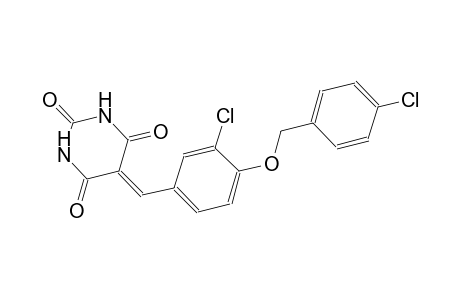 5-{3-chloro-4-[(4-chlorobenzyl)oxy]benzylidene}-2,4,6(1H,3H,5H)-pyrimidinetrione