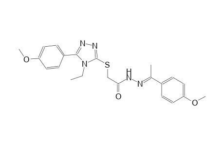 acetic acid, [[4-ethyl-5-(4-methoxyphenyl)-4H-1,2,4-triazol-3-yl]thio]-, 2-[(E)-1-(4-methoxyphenyl)ethylidene]hydrazide