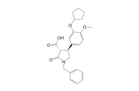 (3R,4S)-1-benzyl-4-(3-cyclopentyloxy-4-methoxyphenyl)-2-oxopyrrolidine-3-carboxylic acid