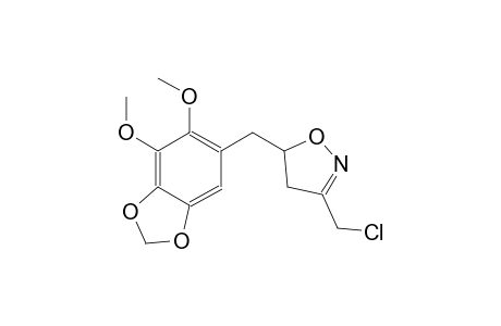isoxazole, 3-(chloromethyl)-5-[(6,7-dimethoxy-1,3-benzodioxol-5-yl)methyl]-4,5-dihydro-