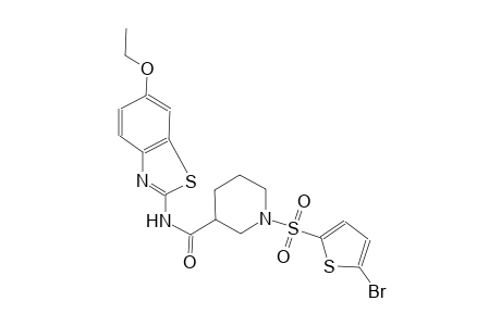 1-[(5-bromo-2-thienyl)sulfonyl]-N-(6-ethoxy-1,3-benzothiazol-2-yl)-3-piperidinecarboxamide