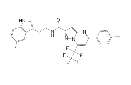 5-(4-fluorophenyl)-N-[2-(5-methyl-1H-indol-3-yl)ethyl]-7-(1,1,2,2,2-pentafluoroethyl)pyrazolo[1,5-a]pyrimidine-2-carboxamide