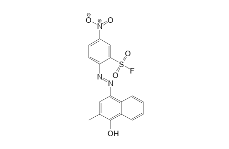 Benzenesulfonyl fluoride, 2-[2-(4-hydroxy-3-methyl-1-naphthalenyl)diazenyl]-5-nitro-