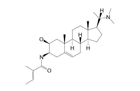 SALIGNARINE-B;(20S)-2-BETA-HYDROXY-20-(DIMETHYLAMINO)-3-BETA-(TIGLOYLAMINO)-PREGN-5-ENE
