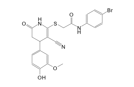 acetamide, N-(4-bromophenyl)-2-[[3-cyano-1,4,5,6-tetrahydro-4-(4-hydroxy-3-methoxyphenyl)-6-oxo-2-pyridinyl]thio]-