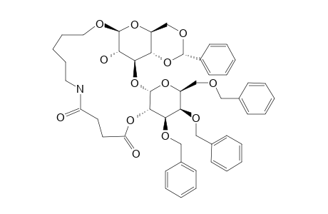 5-AMINOPENTYL-3,4,5-TRI-O-BENZYL-2-O-(3-CARBOXYPROPIONYL)-ALPHA-D-GALACTOPYRANOSYL-(1->3)-4,6-O-BENZYLIDENE-BETA-D-GLUCOPYRANOSIDE-PI-LACTAM