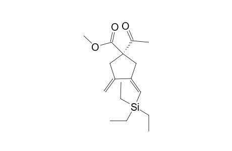(Z)-1-ACETYL-1-CARBOMETHOXY-3-METHYLENE-4-TRIETHYL-SILYLMETHYLENE-CYCLOPENTANE