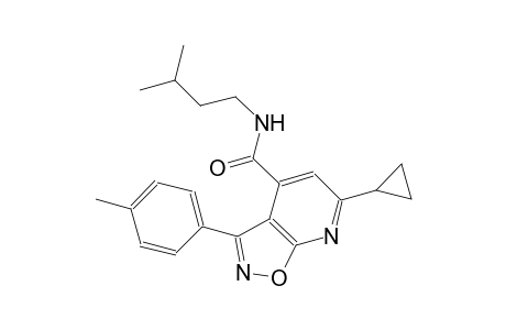 isoxazolo[5,4-b]pyridine-4-carboxamide, 6-cyclopropyl-N-(3-methylbutyl)-3-(4-methylphenyl)-