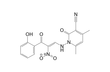 1-{[(1Z)-3-(2-Hydroxyphenyl)-2-nitro-3-oxoprop-1-en-1-yl]amino}-4,6-dimethyl-2-oxo-1,2-dihydropyridine-3-carbonitrile