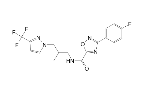 3-(4-fluorophenyl)-N-{2-methyl-3-[3-(trifluoromethyl)-1H-pyrazol-1-yl]propyl}-1,2,4-oxadiazole-5-carboxamide
