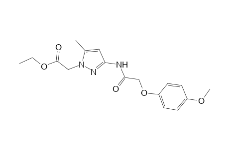 1H-Pyrazole-1-acetic acid, 3-[[2-(4-methoxyphenoxy)acetyl]amino]-5-methyl-, ethyl ester
