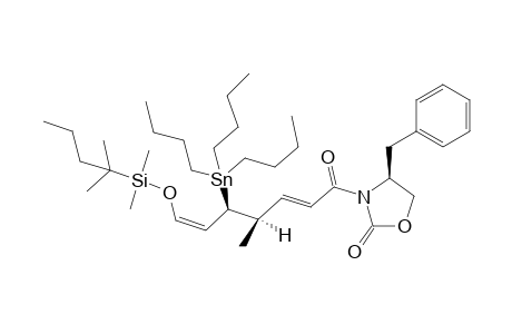 (4'R,5'R,4S)-4-Benzyl-3-[(4'-methyl-5'-tributylstannyl-7'-thexyldimethylsiloxy)-2'E,6'Z-heptadienoyl]oxazolidin-2-one