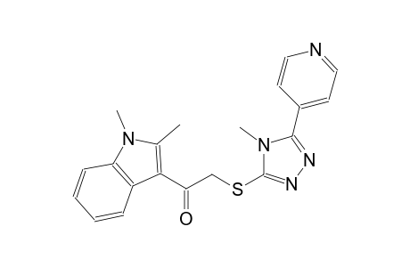ethanone, 1-(1,2-dimethyl-1H-indol-3-yl)-2-[[4-methyl-5-(4-pyridinyl)-4H-1,2,4-triazol-3-yl]thio]-