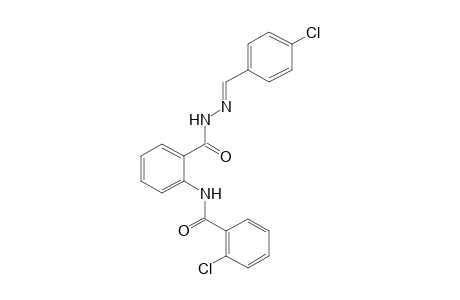 N-(o-CHLOROBENZOYL)ANTHRANILIC ACID, (p-CHLOROBENZYLIDENE)HYDRAZIDE