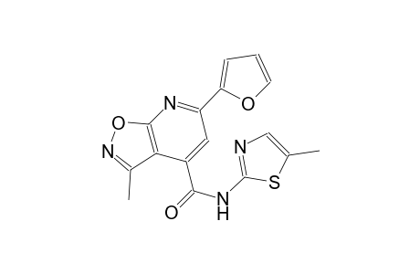isoxazolo[5,4-b]pyridine-4-carboxamide, 6-(2-furanyl)-3-methyl-N-(5-methyl-2-thiazolyl)-