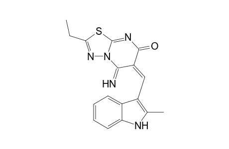 [1,3,4]Thiadiazolo[3,2-a]pyrimidin-7-one, 2-ethyl-5-imino-6-(2-methyl-1H-indol-3-ylmethylene)-5,6-dihydro-