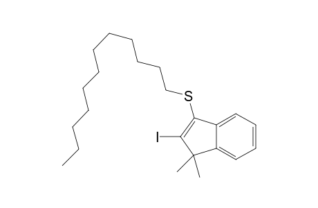 Dodecyl (2-iodo-1,1-dimethyl-1H-inden-3-yl) sulfide