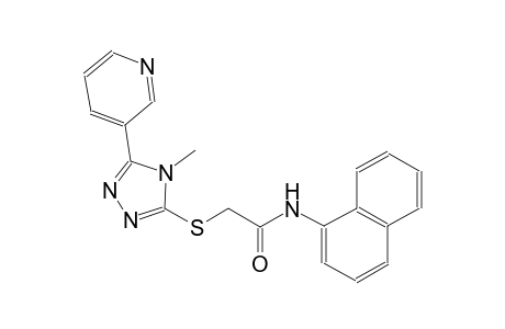 2-{[4-methyl-5-(3-pyridinyl)-4H-1,2,4-triazol-3-yl]sulfanyl}-N-(1-naphthyl)acetamide