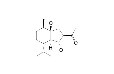 (+)-(1R,3R,4R,5R,6S,9R)-3-Acetyl-1,4-dihydroxy-6-isopropyl-9-methylbicyclo[4.3.0]nonane