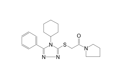 4-cyclohexyl-3-{[2-oxo-2-(1-pyrrolidinyl)ethyl]sulfanyl}-5-phenyl-4H-1,2,4-triazole
