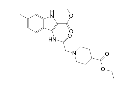 methyl 3-({[4-(ethoxycarbonyl)-1-piperidinyl]acetyl}amino)-6-methyl-1H-indole-2-carboxylate