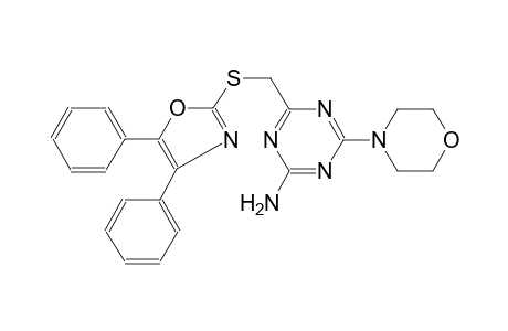 4-[(4,5-diphenyl-1,3-oxazol-2-yl)sulfanylmethyl]-6-morpholin-4-yl-1,3,5-triazin-2-amine