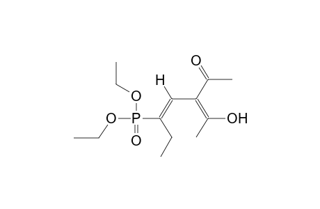 DIETHYL 1-ETHYL-3-ACETYL-4-HYDROXY-1,3(Z)-PENTADIENYLPHOSPHONATE
