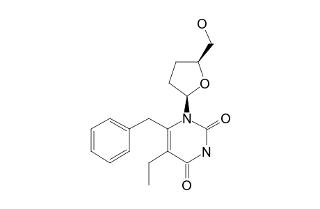 BETA-6-BENZYL-5-ETHYL-2',3'-DIDEOXYURIDINE