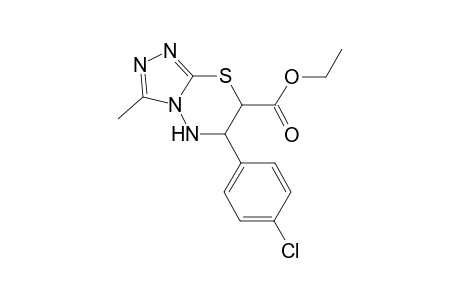 5H-[1,2,4]Triazolo[3,4-b][1,3,4]thiadiazine-7-carboxylic acid, 6-(4-chlorophenyl)-6,7-dihydro-3-methyl-, ethyl ester