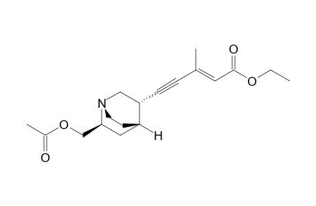 5-((1'S,2'S,4'S,5'S)-2'-Acetoxymethyl-1'-azabicyclo[2.2.2]oct-5'-yl)-3-methyl-(E)-2-penten-4-ynoic acid ethyl ester