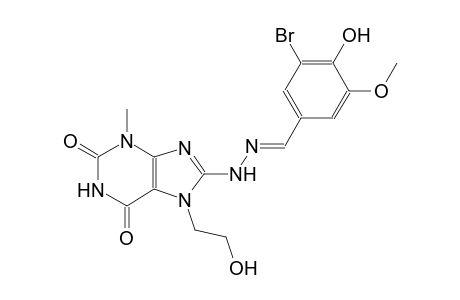 3-bromo-4-hydroxy-5-methoxybenzaldehyde [7-(2-hydroxyethyl)-3-methyl-2,6-dioxo-2,3,6,7-tetrahydro-1H-purin-8-yl]hydrazone
