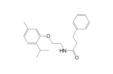 benzenepropanamide, N-[2-[5-methyl-2-(1-methylethyl)phenoxy]ethyl]-