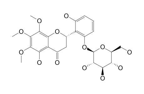 5,2',6'-TRIHYDROXY-6,7,8-TRIMETHOXY-FLAVANONE-2'-O-BETA-D-GLUCOPYRANOSIDE