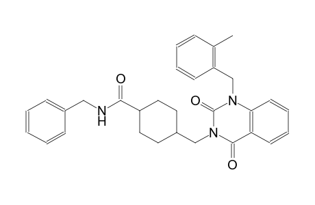 N-benzyl-4-[(1-(2-methylbenzyl)-2,4-dioxo-1,4-dihydro-3(2H)-quinazolinyl)methyl]cyclohexanecarboxamide