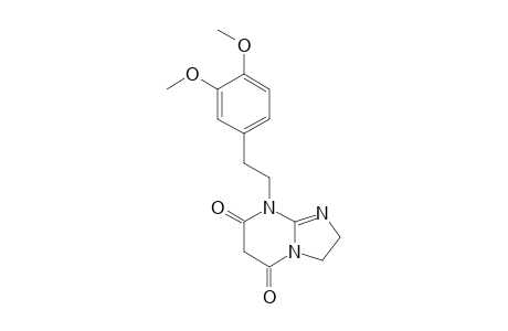 8-[2-(3,4-dimethoxyphenyl)ethyl]-2,3,5,6,7,8-hexahydroimidazo[1,2-a]pyrimidine-5,7-dione