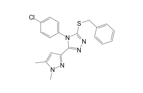 3-(benzylthio)-4-(p-chlorophenyl)-5-(1,5-dimethylpyrazol-3-yl)-4H-1,2,4-triazole