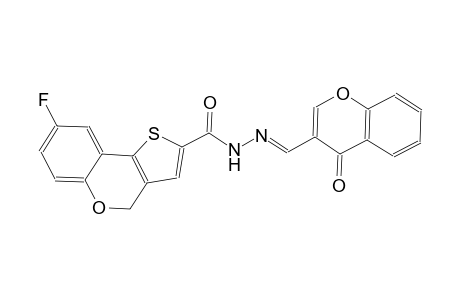 8-fluoro-N'-[(E)-(4-oxo-4H-chromen-3-yl)methylidene]-4H-thieno[3,2-c]chromene-2-carbohydrazide
